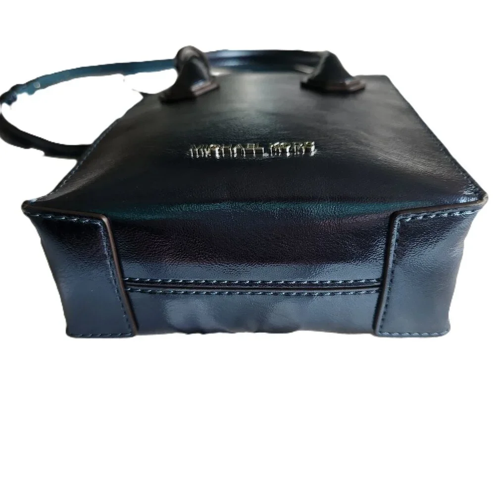 Mercer Extra-Small Patent Crossbody Bag Metallic Teal Blue - Picture 6 of 16